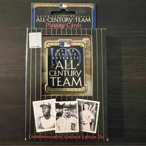 NIB MLB All Century Team‎ Playing Cards In Collectible Tin